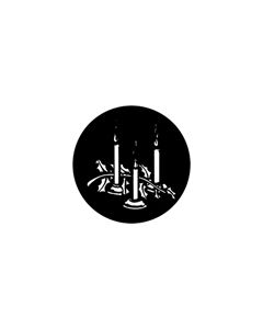 Standard Steel Gobo #78010 - Christmas Candles - Size E (37.5mm)