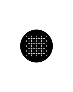 Standard Steel Gobo #71019 - Crosses - Size E (37.5mm)
