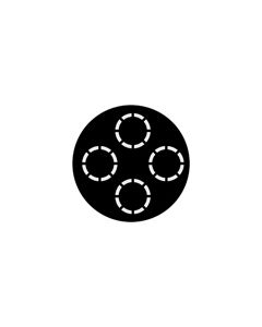 Standard Steel Gobo #71033 - Laser Mini - Size E (37.5mm)