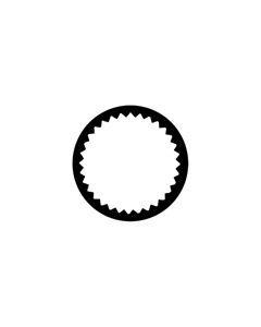 Standard Steel Gobo #77255 - Vignette Apperture 1 - Size E (37.5mm)