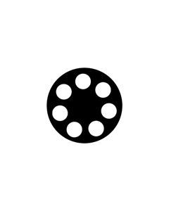 Standard Steel Gobo #78073 - Circles 1 - Size E (37.5mm)