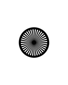 Standard Steel Gobo #78077 - Radial Spokes - Size E (37.5mm)