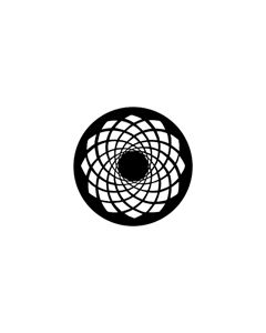 Standard Steel Gobo #79043 - Spiro Gira 2 - Size E (37.5mm)