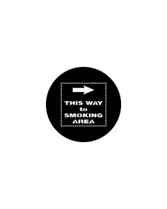 Standard Steel Gobo #77883 - This Way to Smoking Area - Size E (37.5mm)