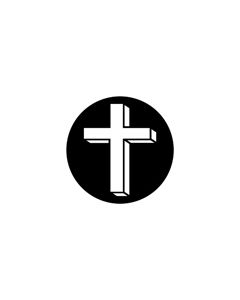 Standard Steel Gobo #77964 - Single Cross - Size E (37.5mm)