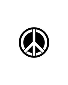 Standard Steel Gobo #77966 - Peace - Size E (37.5mm)