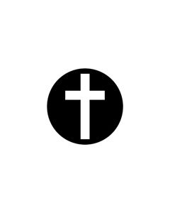 Standard Steel Gobo #78061 - Plain Cross - Size E (37.5mm)