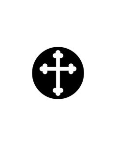 Standard Steel Gobo #78062 - Gothic Cross - Size E (37.5mm)