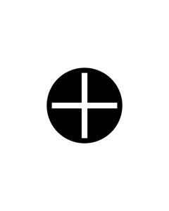 Standard Steel Gobo #78064 - Slotted Cross - Size E (37.5mm)