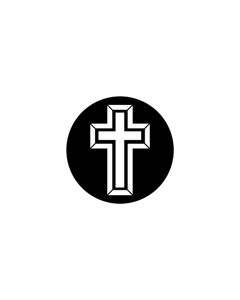 Standard Steel Gobo #78065 - 3D Cross 1 - Size E (37.5mm)