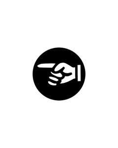 Standard Steel Gobo #78099 - This Way - Size E (37.5mm)