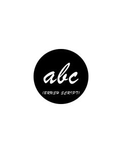 Standard Steel Gobo #78263 - Brush Script Letter - Size E (37.5mm)