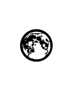 Standard Steel Gobo #77220 - Moon - Size E (37.5mm)
