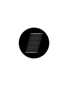 Standard Steel Gobo #77717 - Oblique Blinds - Size E (37.5mm)