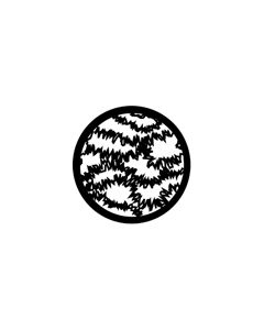 Standard Steel Gobo #77590 - Jaws 2 - Size E (37.5mm)