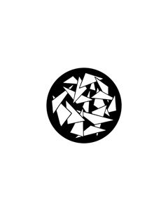 Standard Steel Gobo #79076 - Triangles 2 - Size E (37.5mm)