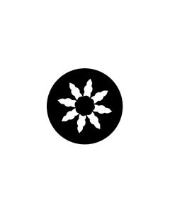Standard Steel Gobo #77538 - Rose (a) - Size E (37.5mm)