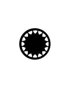 Standard Steel Gobo #77540 - Rose (c) - Size E (37.5mm)