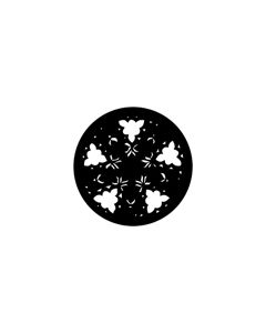 Standard Steel Gobo #77885 - Gothic Rose (Blue) - Size E (37.5mm)