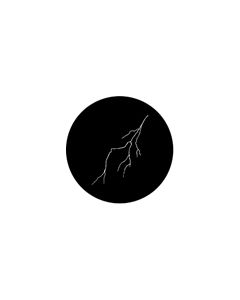 Standard Steel Gobo #77628 - Lightning 3 - Size E (37.5mm)