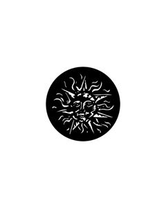 Standard Steel Gobo #78162 - Smiling Sun - Size E (37.5mm)