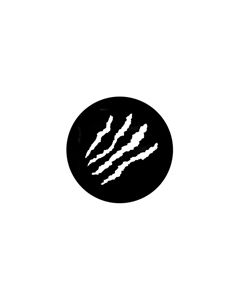 Standard Steel Gobo #78482 - Gouges - Size E (37.5mm)