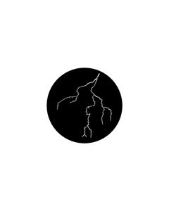 Standard Steel Gobo #79175 - Lightning 6 - Size E (37.5mm)