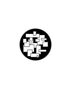 Standard Steel Gobo #71051 - Squares 2 - Size E (37.5mm)