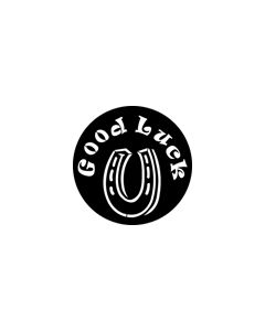 Standard Steel Gobo #76549 - Good Luck - Size E (37.5mm)