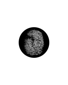 Standard Steel Gobo #76614 - Fingerprint - Size E (37.5mm)