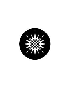 Standard Steel Gobo #77439 - Compass Rose - Size E (37.5mm)