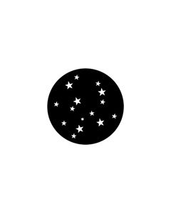 Standard Steel Gobo #77752 - Stars 4 - Size E (37.5mm)