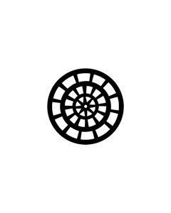 Standard Steel Gobo #77758 - Rose Window - Size E (37.5mm)