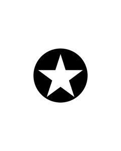 Standard Steel Gobo #78001 - Single Star - Size E (37.5mm)