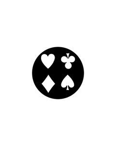 Standard Steel Gobo #78097 - Cards - Size E (37.5mm)