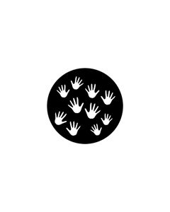 Standard Steel Gobo #78100 - Hands - Size E (37.5mm)