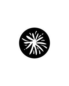 Standard Steel Gobo #78133 - Splash - Size E (37.5mm)