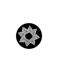 Standard Steel Gobo #79037 - Triangular Star - Size E (37.5mm)