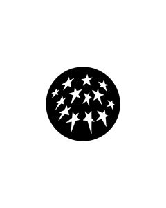 Standard Steel Gobo #79079 - Stars 10 - Size E (37.5mm)