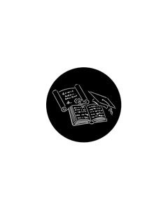 Standard Steel Gobo #77429 - Academia - Size E (37.5mm)