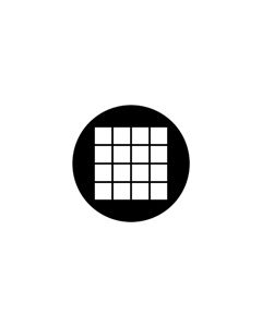 Standard Steel Gobo #78042 - Large Squares - Size E (37.5mm)
