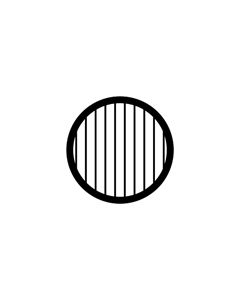 Standard Steel Gobo #78045 - Vertical Lines - Size E (37.5mm)