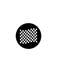 Standard Steel Gobo #78051 - Chequered Flag 2 - Size E (37.5mm)