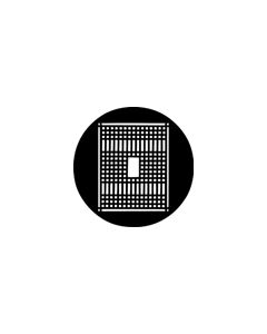Standard Steel Gobo #78215 - Patterned Grate - Size E (37.5mm)