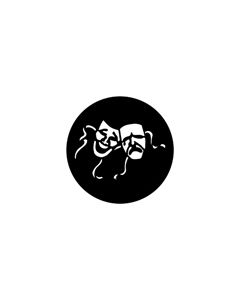 Standard Steel Gobo #77936 - Comedy and Tragedy - Size B (86mm)