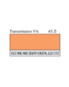 622 One and 1/8th Digital LED CTO - Filter - 25' x 48'' Roll - 2" Core