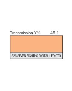 626 Seven Eighths Digital LED CTO - Filter - 24" x 21" Sheet