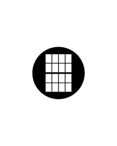 Standard Steel Gobo #77703 - Double Hung Window - Size B (86mm)