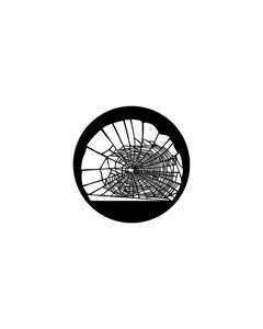Standard Steel Gobo #77130 - Half Web - Size B (86mm)