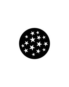 Standard Steel Gobo #79219 - Stars 9 - Size B (86mm)